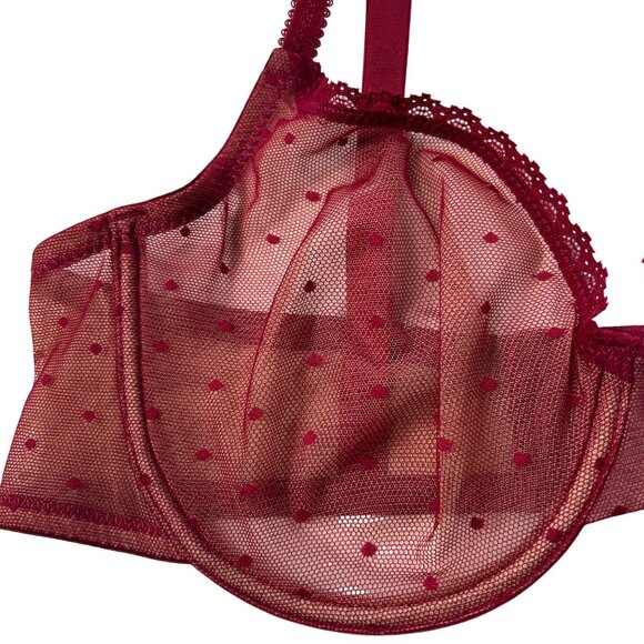 Mesh Lace Underwire Demi Bra 42D NEW - Picture 6 of 10